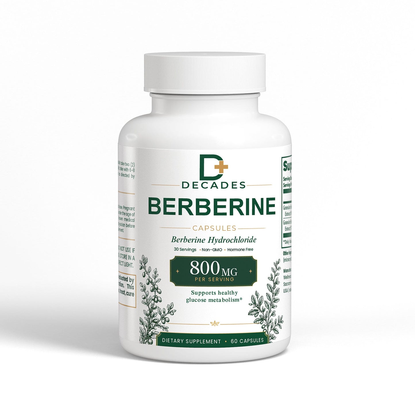 Decades Berberine supplement bottle