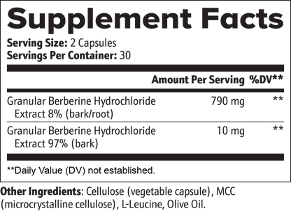 Decades Berberine supplement bottle