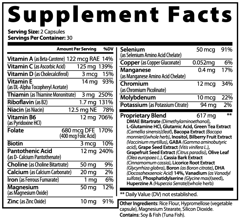 Decades Brain & Cognitive Brain & Focus Formula