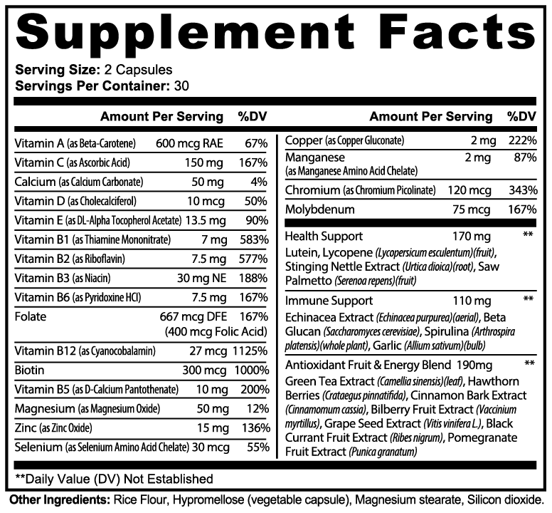 Decades Vitamins & Minerals Complete Multivitamin