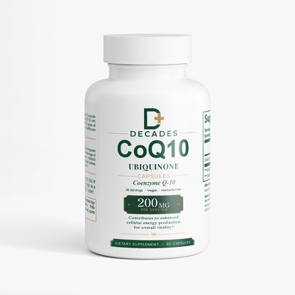 Decades CoQ10 Ubiquinone supplement bottle
