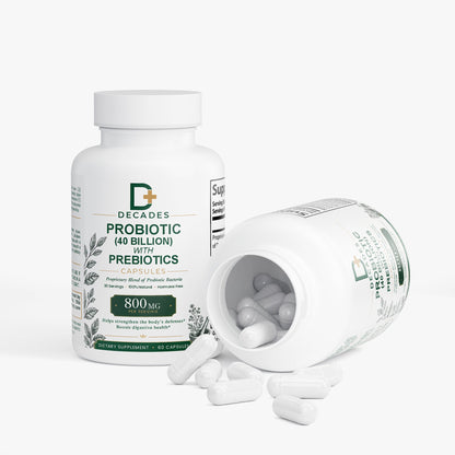 Decades Digestive Support Probiotic 40 Billion with Prebiotics
