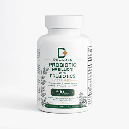 Decades Digestive Support Probiotic 40 Billion with Prebiotics
