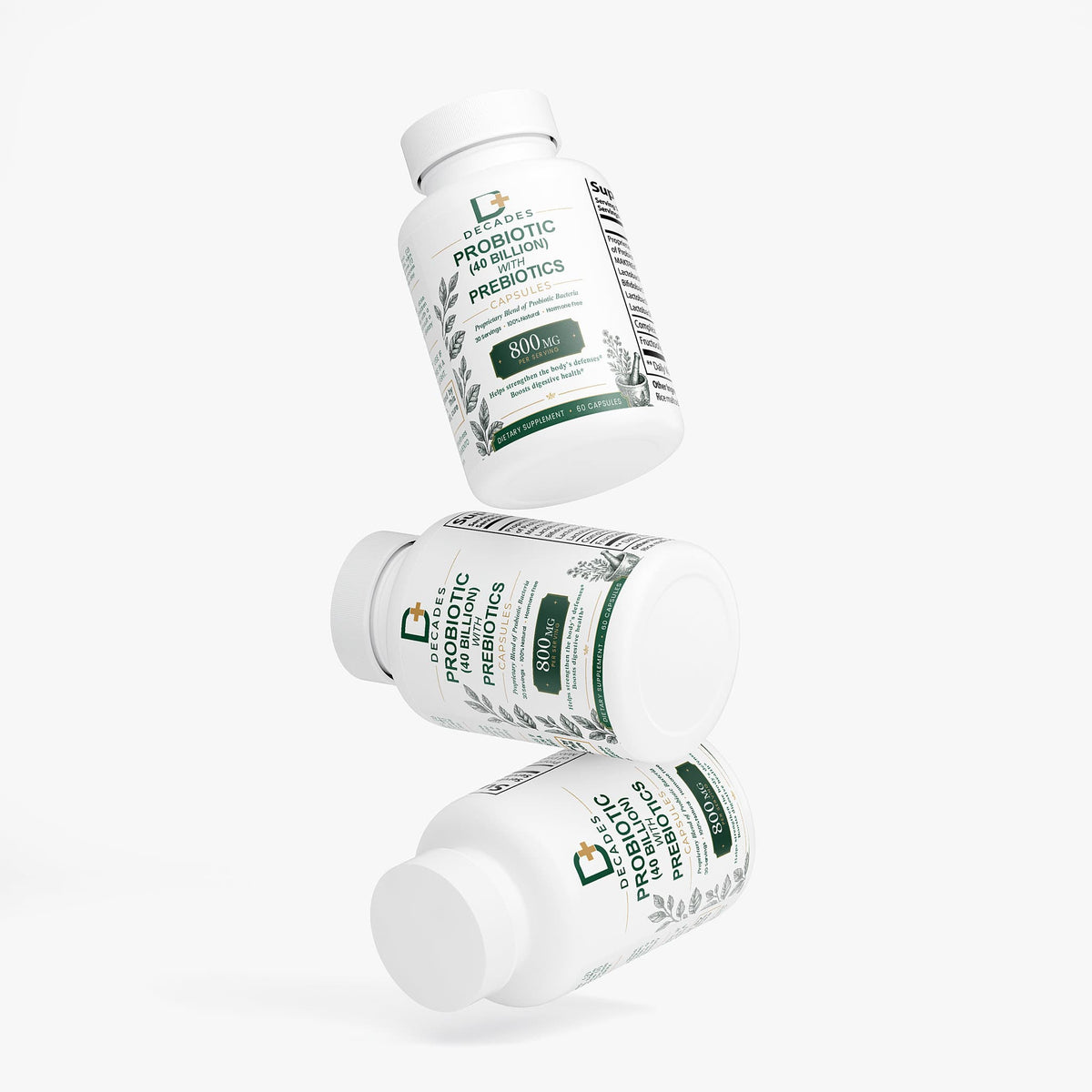 Decades Digestive Support Probiotic 40 Billion with Prebiotics
