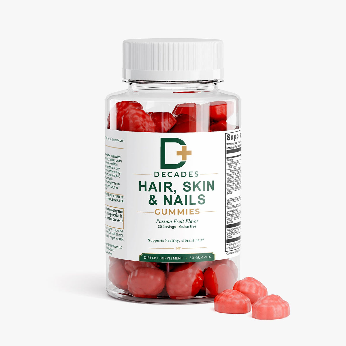 Decades Wellness Skin, Hair & Nail Health Hair, Skin & Nails Gummies