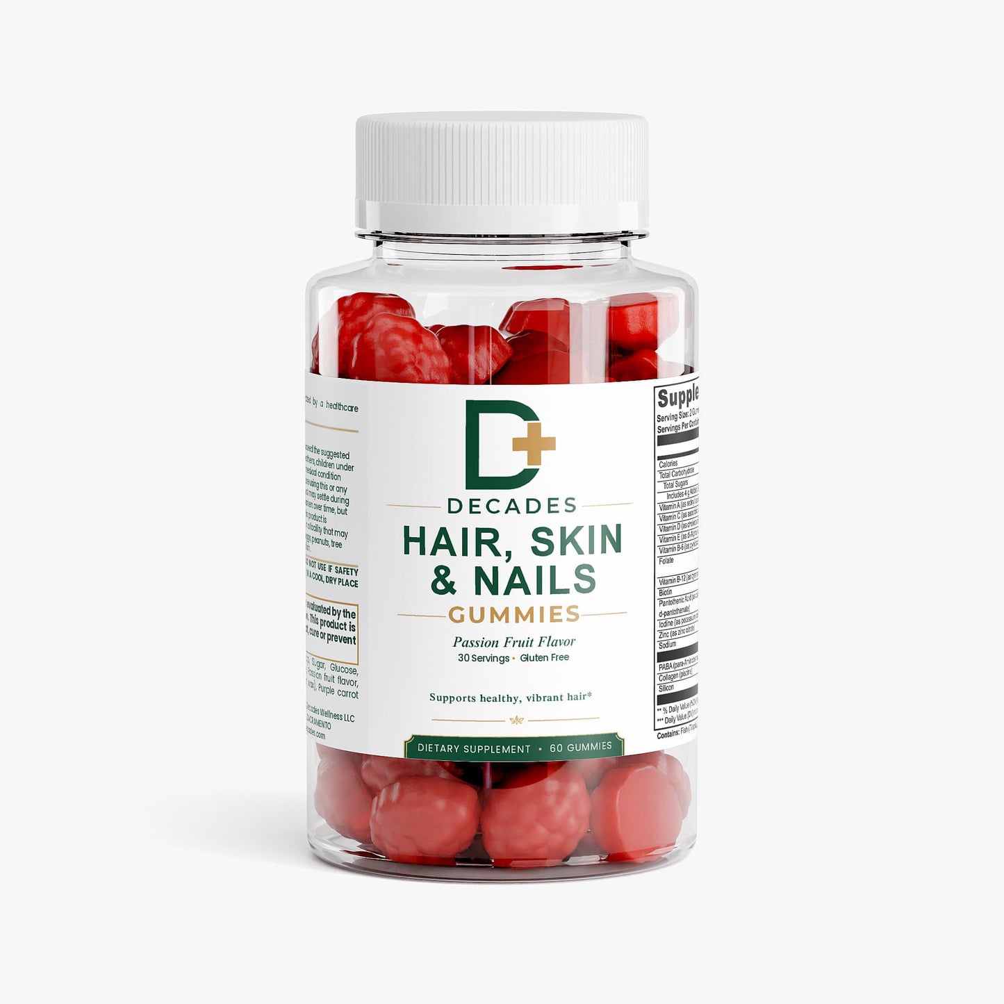 Decades Wellness Skin, Hair & Nail Health Hair, Skin & Nails Gummies